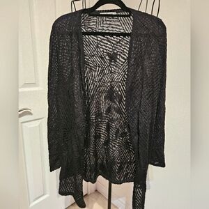 Sheer open cardigan‎